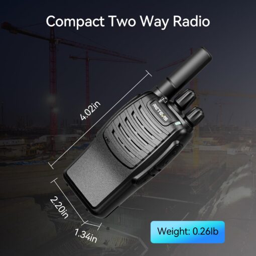 Retevis H-777 2 Way Radios Walkie Talkies Long Range, Rechargeable Two Way Radios, Hand Free Adults Walkie Talkies with Charging Base(Black, 20 Pack) - Image 5