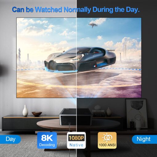 【Netflix Officially Licensed & 8K/4K Video Decode Support & Auto Focus】 Projector with 5G WiFi Bluetooth, 1000ANSI Native 1080p Movie Projector with Dolby, Built-in Youtube, Prime Video, Disney+ Apps - Image 8