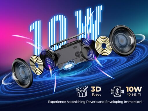 [Auto Focus/5" LCD] Outdoor Projector 4K with WiFi 6 and Bluetooth, DBPOWER 900 ANSI Native 1080P Portable Projector, Auto Keystone & Zoom, Sealed Engine, Movie Projector for iOS/Android/TV Stick - Image 2