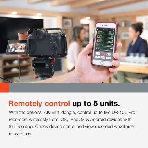 TASCAM DR-10L Pro Ultra Portable Personal Recorder with Lavalier Microphone, 32-bit Float Recording, microSDHC Card Support, and Support for Atomos Wireless Timecode - Image 4