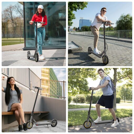 Electric Scooter Adults, Max 19 Mph & 19-23 Miles Range E-Scooter, Commuting Scooter Sport Scooter with APP Control, Powerful 350W 8.5" Solid Tires Foldable Electric Scooters (JS01-22Miles) - Image 4
