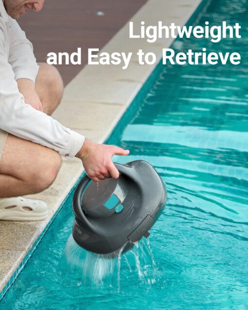 (2025 Upgraded) TALOSBO Pleco Se Cordless Pool Vacuum Cleaner Up to 130 Mins Runtime, Robotic Pool Cleaner with Fast Charge, Ideal for Flat Above Ground and Inground Pools up to 861 Sq. Ft. - Image 2