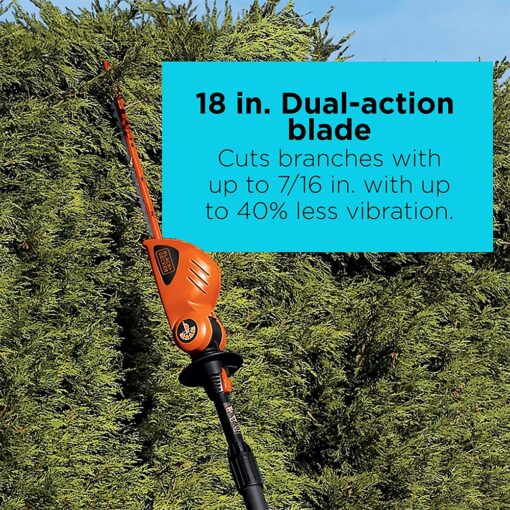 BLACK+DECKER 20V MAX Cordless Pole Hedge Trimmer, 18-Inch (LPHT120) & 20V MAX* Lithium Battery (LBXR20) - Image 4