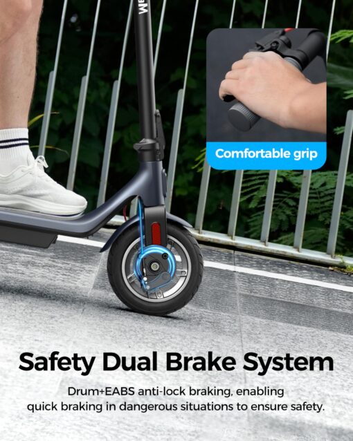 Electric Scooter A6L ECO,Electric Scooter Adults with 10IN Shock Absorbing Tires,10.2AH Big Battery,Max 350W Motor,19 Miles Long Range,APP Control,Rated 15.5MPH, E Scooter for Teens and Adults - Image 3
