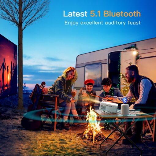 [6D/4P/4K] Projector with WiFi and Bluetooth, VISSPL 4K Supported Video Projector, Electric Keystone, Home Theater Movie Phone Projector Compatible with Android/iOS/Windows/TV Stick/HDMI/USB - Image 3