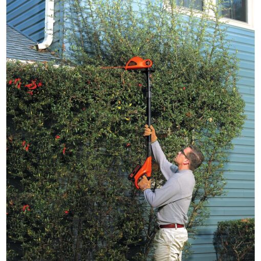 BLACK+DECKER 20V MAX Cordless Pole Hedge Trimmer, 18-Inch with Extra 4-Ah Lithium Ion Battery Pack (LPHT120 & LB2X4020) - Image 5