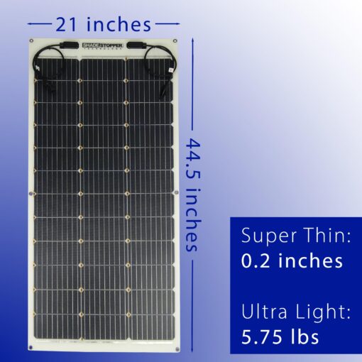 100 Watt Flexible Solar Panel with Shade Stopper Technology - Image 2