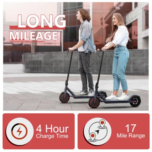 MAXSHOT Electric Scooter for Adults, 8.5"/10" Tires, 19/22Mph, 350W/500W Motor, 21-28 Miles Range, Folding E-Scooter with Dual Suspension,APP(V1/SPRO/MAX) (V1-Sportscooter-7.8Ah) - Image 5