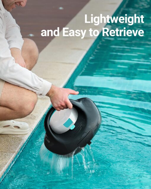 (2025 Upgraded) TALOSBO Pleco Se Cordless Pool Vacuum Cleaner Up to 130 Mins Runtime, Robotic Pool Cleaner with Fast Charge, Ideal for Flat Above Ground and Inground Pools up to 861 Sq. Ft. - Image 2
