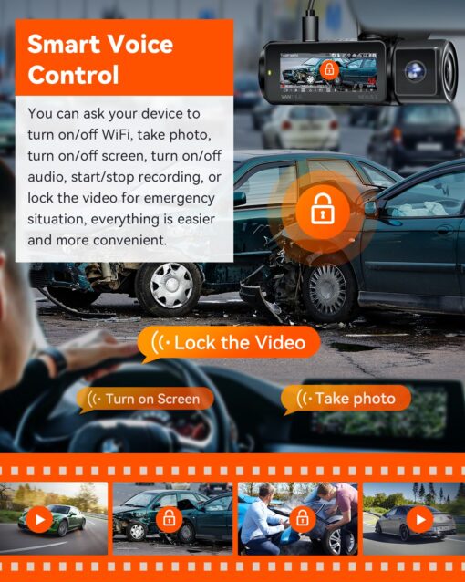 【Bundle: Vantrue N5 4 Channel WiFi Dash Cam + Hardwire Kit】 2.7K+1080P+1080P+1080P Front Rear Inside Camera with Side View, STARVIS 2, Voice Control, GPS, 24hrs Buffered Parking Mode - Image 2