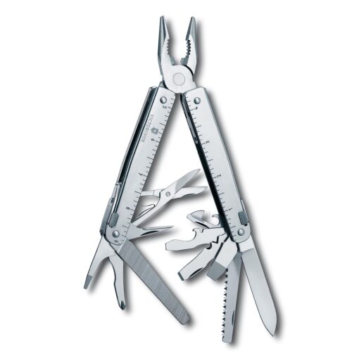 Victorinox Swiss Tool X Plus Ratchet Swiss Army Knife, 35 Function Swiss Made Multi-Tool with Needle-nose pliers, Wire Cutter, Crate Opener and Large Blade - Silver - Image 10