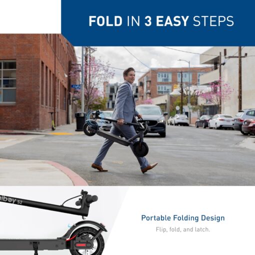 Hiboy Electric Scooter, 8.5" Tires, Up to 17 Miles Range, 350W Motor & 19 MPH Portable Foldable Commuting Electric Scooter for Adults - Image 7