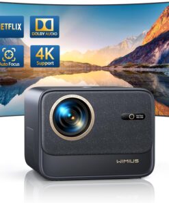 [Netflix Certified & Dolby Audio] 4K Projector with Wifi6 & Bluetooth, WiMiUS 700ANSI Native 1080P 6D Auto Focus & Keystone Home Theater Smart Projector, Outdoor Movie Projecor with Netflix 7000+Apps
