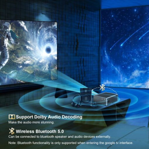 【Netflix Officially Licensed & 8K/4K Video Decode Support & Auto Focus】 Projector with 5G WiFi Bluetooth, 1000ANSI Native 1080p Movie Projector with Dolby, Built-in Youtube, Prime Video, Disney+ Apps - Image 5