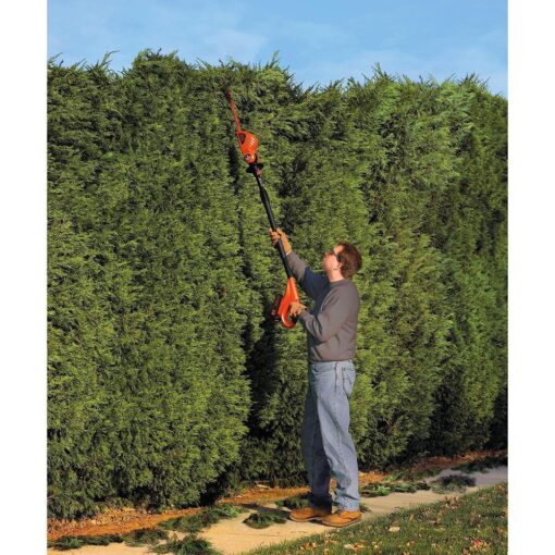 BLACK+DECKER 20V MAX Cordless Pole Hedge Trimmer, 18-Inch with Extra 4-Ah Lithium Ion Battery Pack (LPHT120 & LB2X4020) - Image 4