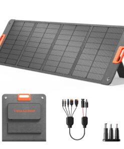 120W Portable Solar Panel for Power Station, 24% High Efficiency ETFE Foldable Solar Panel Charger, QC3.0, Type-C 60W, MC4 Output, IP65 Waterproof, for Outdoor Camping, RV, Emergency Power Supply