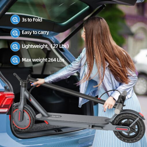 Electric Scooter Adults, Powerful 350W E-Scooter, Max 19 Mph & 19-23 Miles Range Scooters, Folding Scooters with 8.5" Solid Tires, Commuting Scooter Kick Scooter with APP Control - Image 6