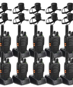 Retevis H-777 Walkie Talkies with Mic, Adults 2 Way Radios Long Range Rechargeable, License-Free, Crystal Audio, for School Work Construction Site(10 Pack)