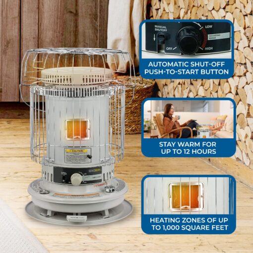 Sengoku HeatMate Portable Kerosene Indoor/Outdoor Space Heater for 1000 sq ft, 23,500 BTU - Image 9