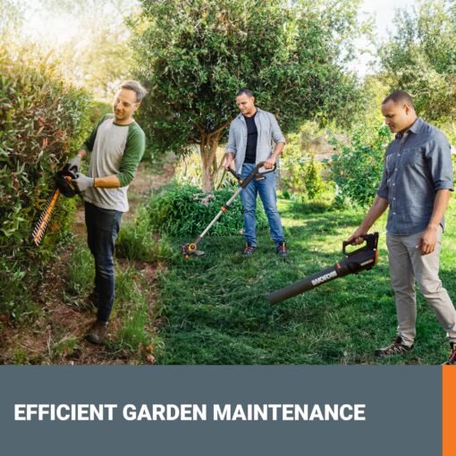 Worx 20V String Trimmer + Turbine Blower + Hedge Trimmer (Batteries & Charger Included) - Image 7