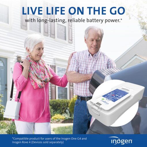 Inogen Extended (8-Cell) Battery - Replacement Battery - for The Inogen One G4/Inogen Rove 4-1.1 lb. - 5.91 x 2.68 x 1.34 in. - Image 6