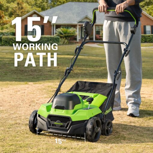 Greenworks 40V 15 inch Dethatcher/Scarifier, Tool Only - Image 7