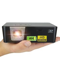 [4 Hour Battery] Worlds Brightest Battery Pico Projector, AAXA P6X 1000 Lumen, USBC Video WiFi/BT Wireless Mirroring Portable Mini Compact DLP 1080p Support 30000 Hours LED HDMI/USBC/USB/microSD