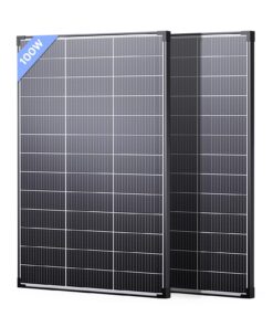 ZOUPW N-Type 16BB 200 Watt Solar Panel,Gifts for Men,2Pcs 100W 12V Solar Panels, 25% High Efficiency Monocrystalline PV Module IP68 Waterproof for RV Trailer Marine Rooftop Farm Off-Grid Blackout