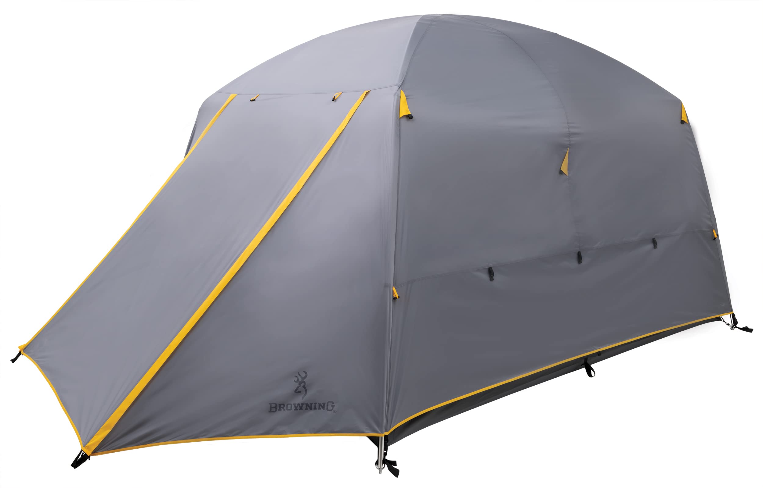 Browning Camping Glacier 4-Person Tent, Free-Standing Cabin Style with Full Coverage Fly